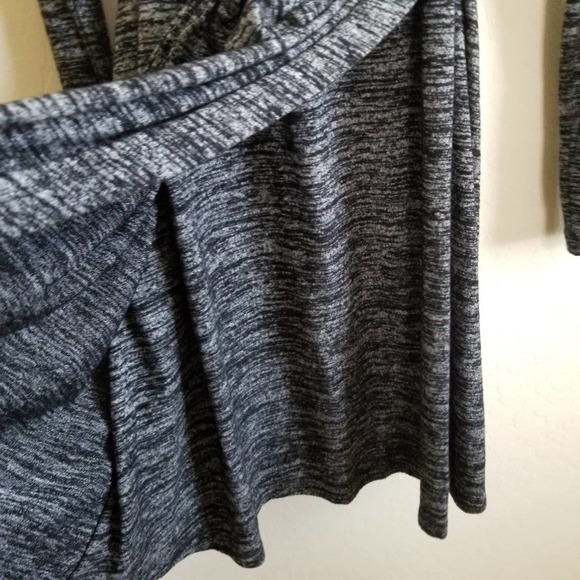 Soma Long Sleeve Faux Wrap Dress Gray M - Picture 4 of 5